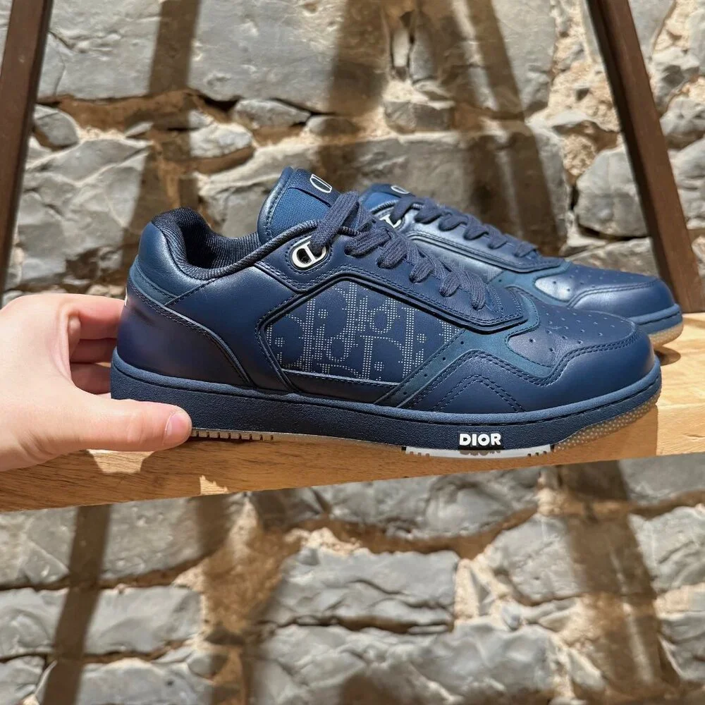 Dior B27 Blue Galaxy Oblique Low-top Sneakers - Picture 2 of 13